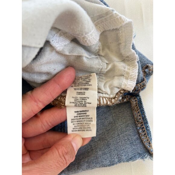 FREE PEOPLE Denim Shorts Womens Sz W 26 Blue Daisy Dukes Distressed Jean Summer - Picture 7 of 16